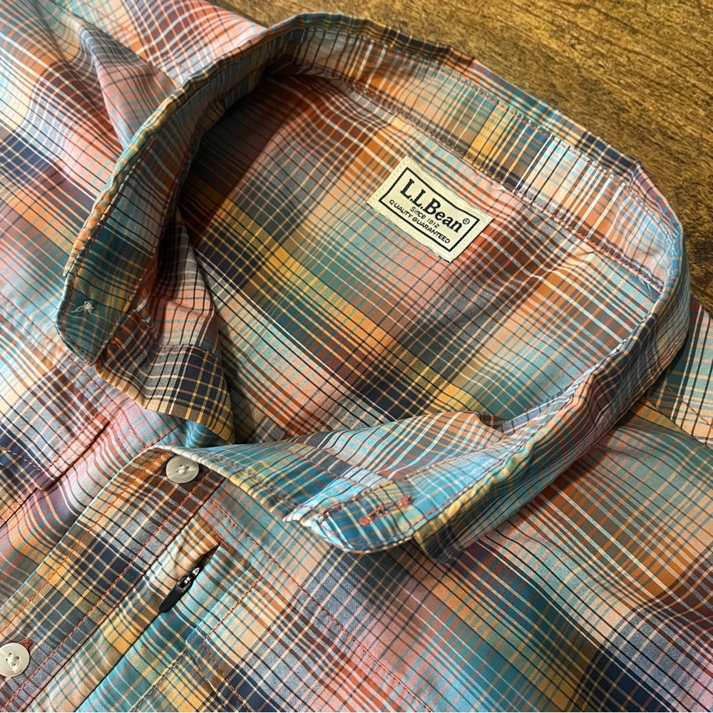 LL BEAN Men’s SunSmart Cool Weave Short Sleeve Shirt EUC - Picture 3 of 8